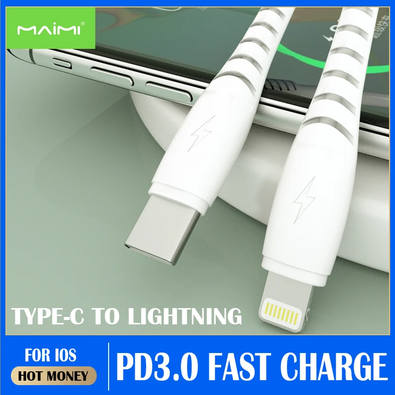 

20W PD Type C To Lightning Cable for iPhone 12 11 Pro Xs Max Fast Charging Charger for MacBook iPad Type-C USBC Data Wire Cord