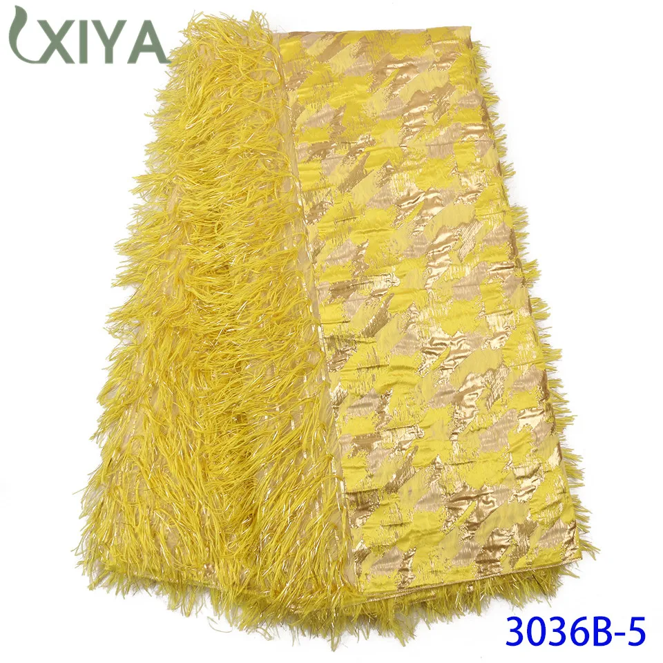 Желтая жаккардовая кружевная парчовая ткань для невесты APW3036B|Кружево| |