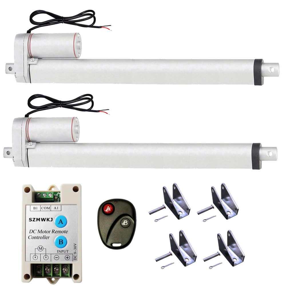 2 шт. 14 мм/сек. скорость DC12V 400 мм 16 &quotход 1000N/100кг/220lbs Максимальный подъем