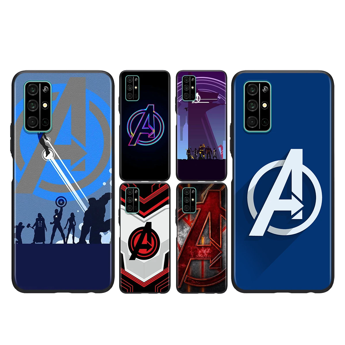 

For Honor Play 3E 8S 8C 8X 8A 8 7S 7A 7C MAX Prime Pro 2019 2020 Black Phone Case Marvel's The Avengers Soft Silicone Cover