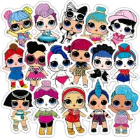 50 pcs lol surprise doll mixed cartoon toy stickers for car styling bike motorcycle phone laptop travel luggage toy for children