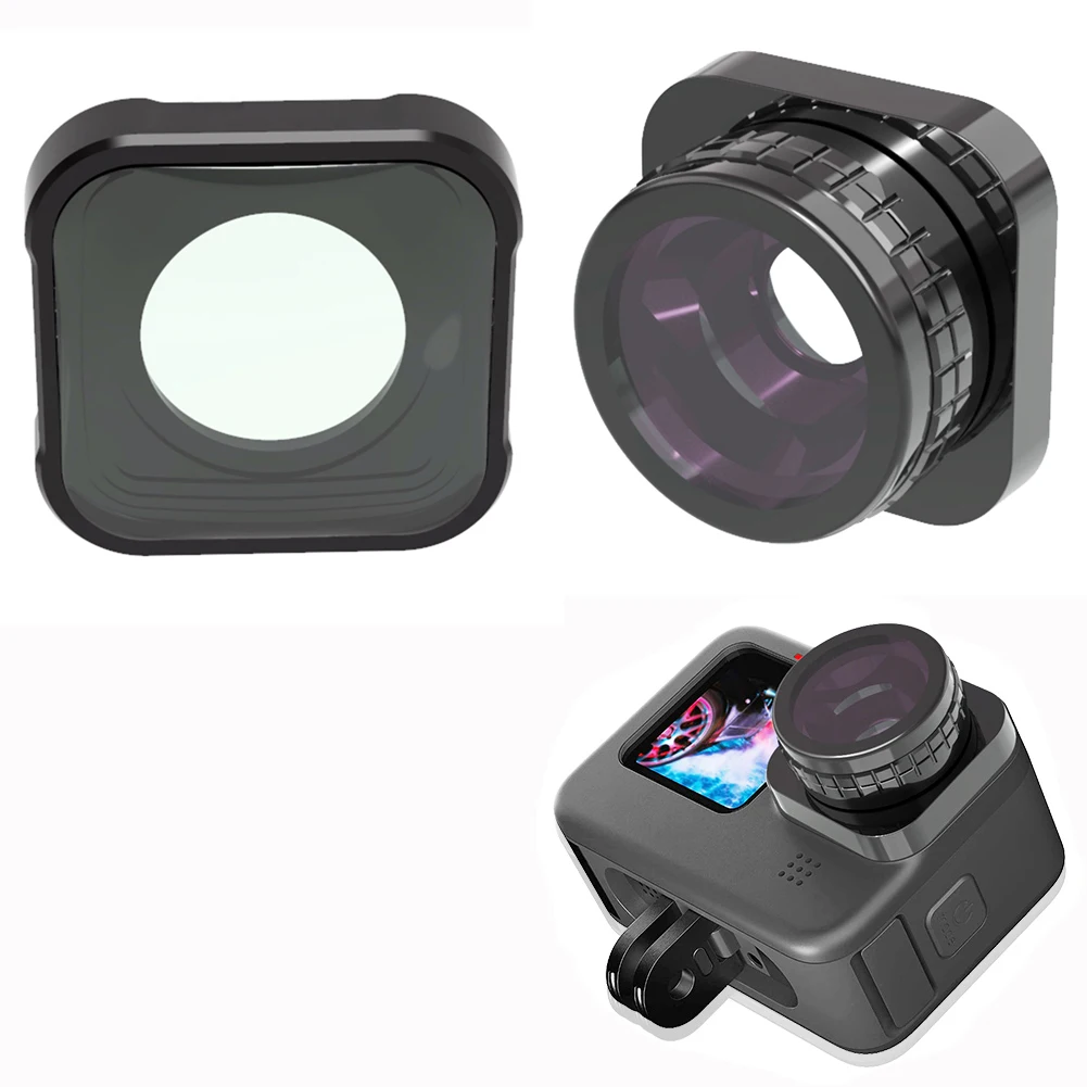 

For GoPro Hero 5/6/7/9/10 Fisheye Lens Filters Macro 15X Close-up Lens Protective Cover Protector for Go Pro HERO9