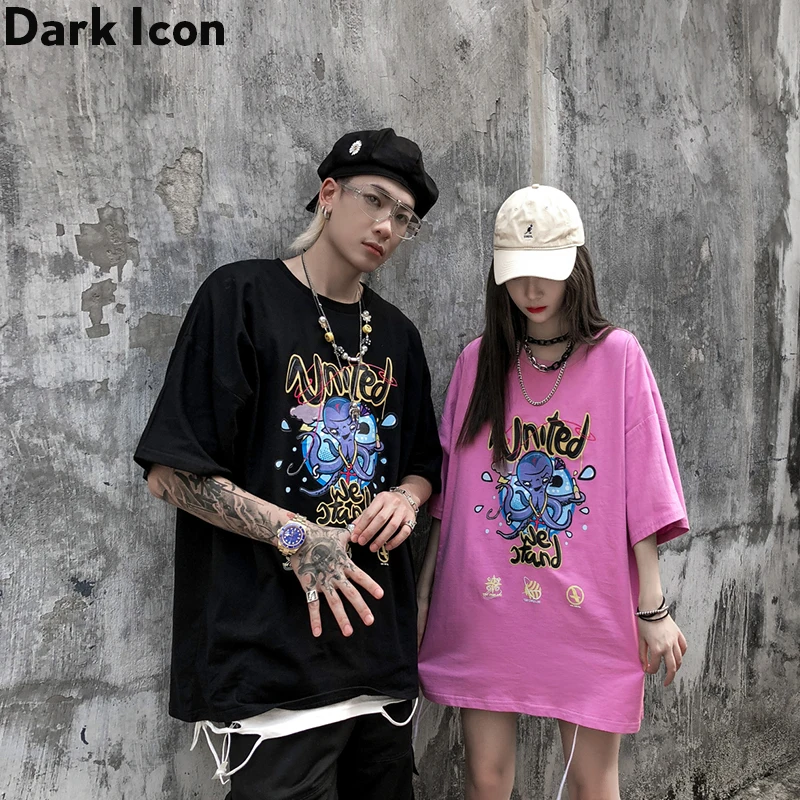 Женская хипстерская футболка Dark Icon модная уличная с круглым вырезом и