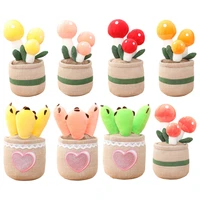 simulation cute potted plants stuffed plush toys 25cm lovely animal claw dolls home office desk ornament for kids adult gifts