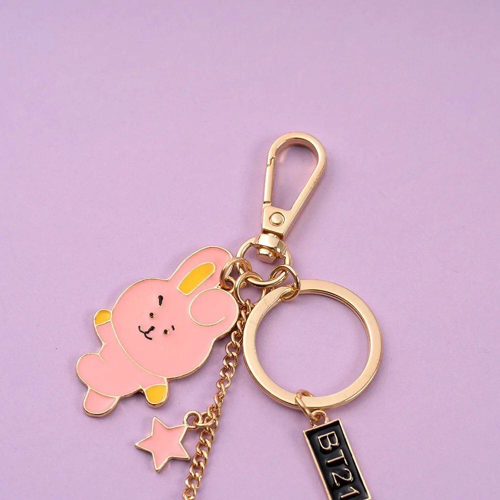 

JCBTSH School bag pendant car key chain exquisite key chain small jewelry cartoon cute animal pattern