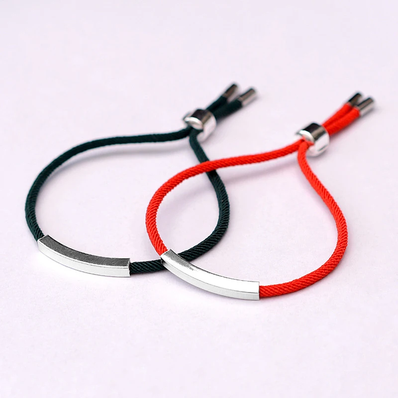 Мужской/женский плетеный браслет ручной работы серебро 925 пробы 6 цветов на