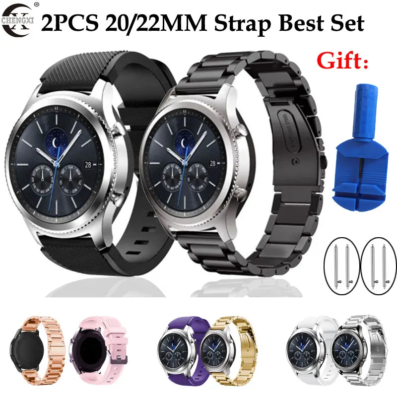 Ремешок для Samsung Galaxy watch 46 мм 42 браслет active 2 gear S3 Frontier huawei GT amazfit bip 47 44 20 22 мм|Ремешки