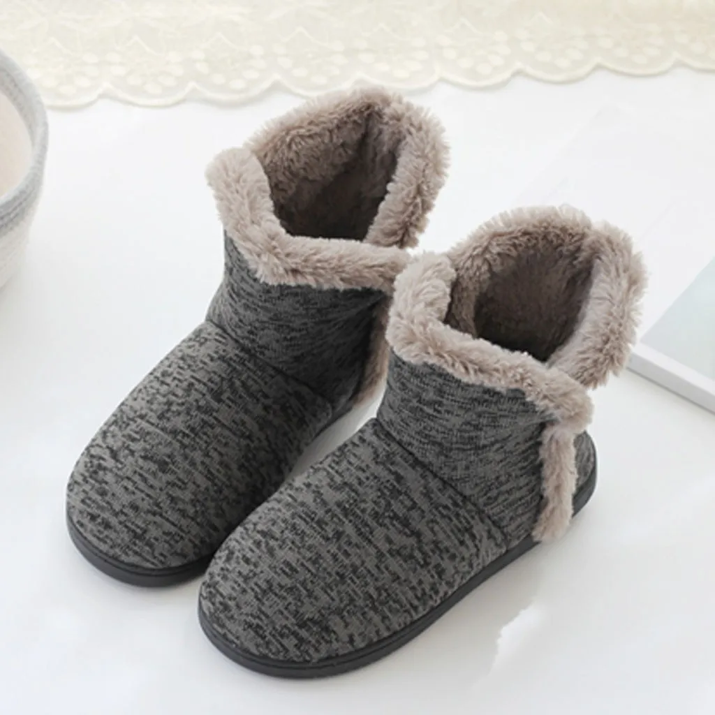 Домашняя обувь мужские зимние модели домашние ботинки мягкие теплые толстая