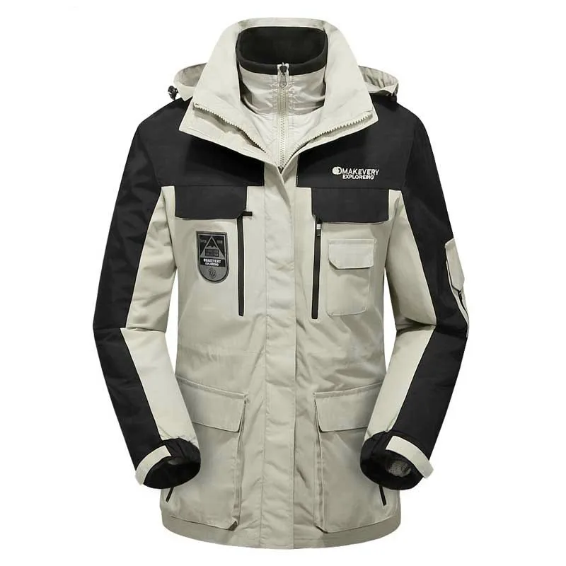 Зимняя ветрозащитная водонепроницаемая куртка 2020 мужская флисовая Мужская