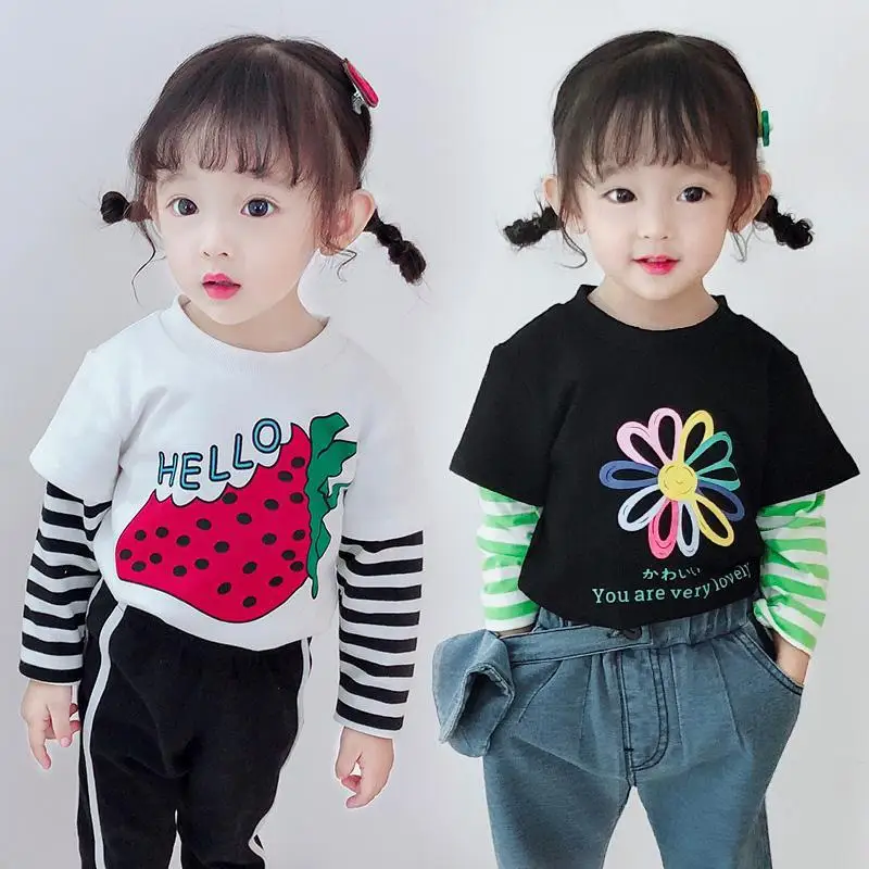 

Детская футболка с длинным рукавом, в полоску