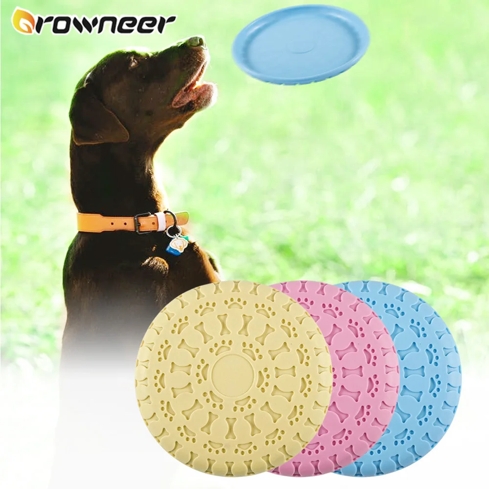 

Dog Flying Toys TPR Discs Feeding And Training Dual Use Bite Resistant Pet Game Interactive Toy For Small Medium Large Dogs