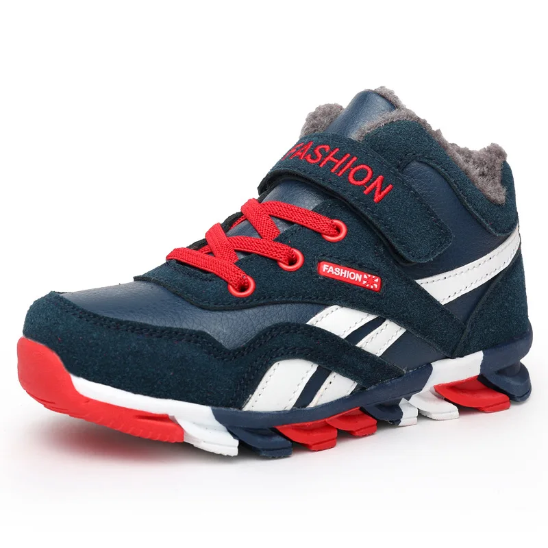 Boys Boots Winter Kids Snow Boots Sport Children Shoes for Boys Sneakers Fashion 2021 New Leather Child Shoes Size 28-39