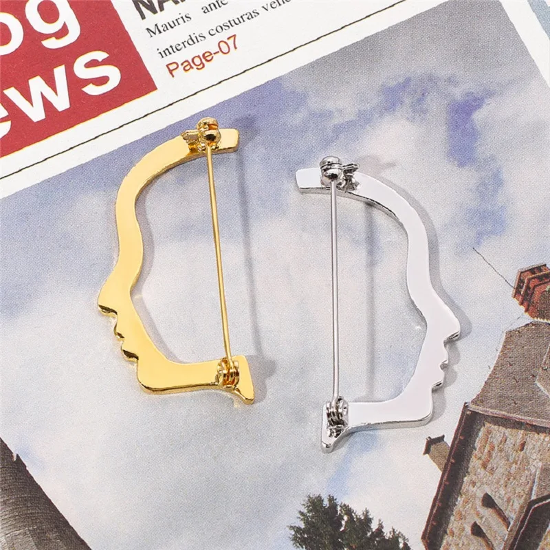 

1 шт., женская брошь в виде лица