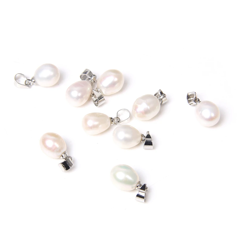 10 шт. натуральный белый розовый фиолетовый жемчужный кулон в форме капли воды