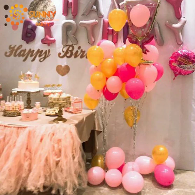 Розовый тематический праздничный декор милый фламинго единорог звезда фольга