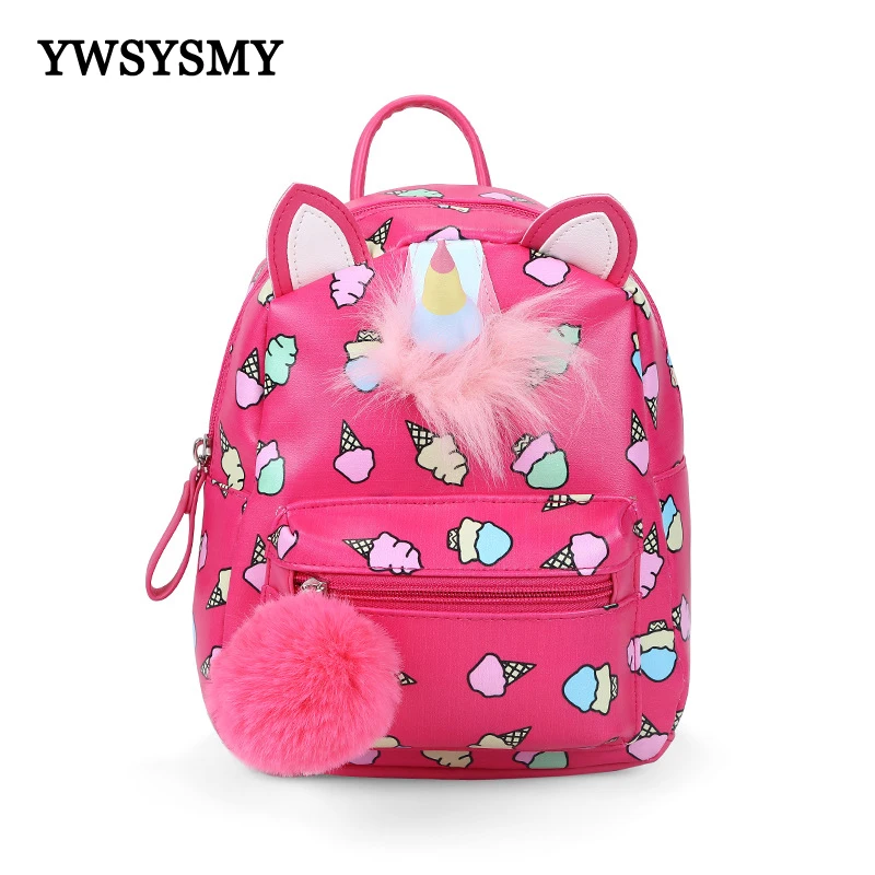 

Mini Small Backpack Leather Children School Bags Cute Cartoon Unicorn Girls Backpack Kindergarten Preschool Backpack for Kids