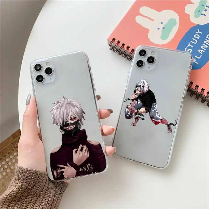 

Tokyo Ghouls Phone Case Transparent for Clear iPhone case 11 12 mini pro XS MAX 8 7 6 6S Plus X 5S SE 2020 XR