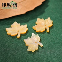 seashell maple leaf shape charms 1pc whiteyellow 1514mm smooth side shell bead for handmade necklace diy jewelry makings 19089