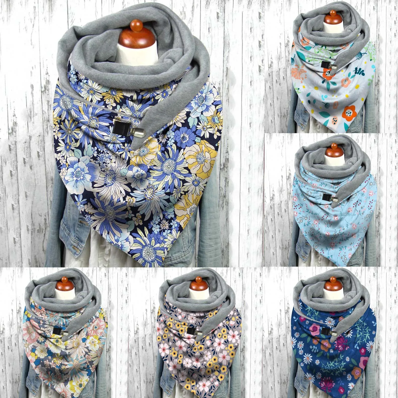 

2021 Модные женские шарфы с принтом животных, кошек, мягкие шарфы на пуговицах, повседневные теплые шарфы, шали, женский зимний шарф