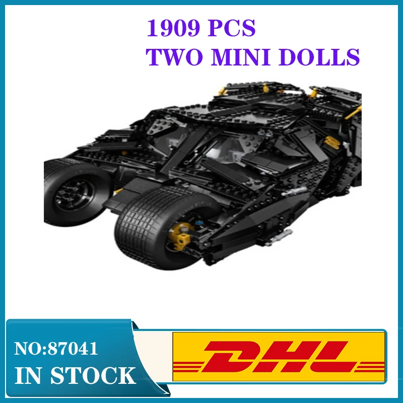 

Hot New Movie The Tumbler Armored Chariot Bat Dark Knight Batmobile Building Blocks Christmas Toys For Kid Birthday Gifts 87041