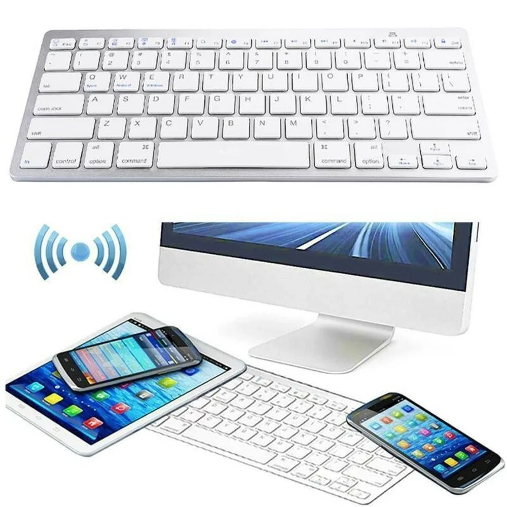 

Wireless Bluetooth Keyboard For iPad Android Windows Smartphones Tablet Laptop
