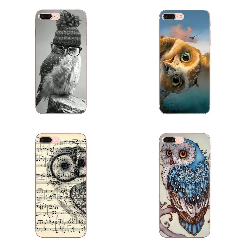 Силиконовый чехол для телефона с изображением животных совы на ветке дерева Xiaomi