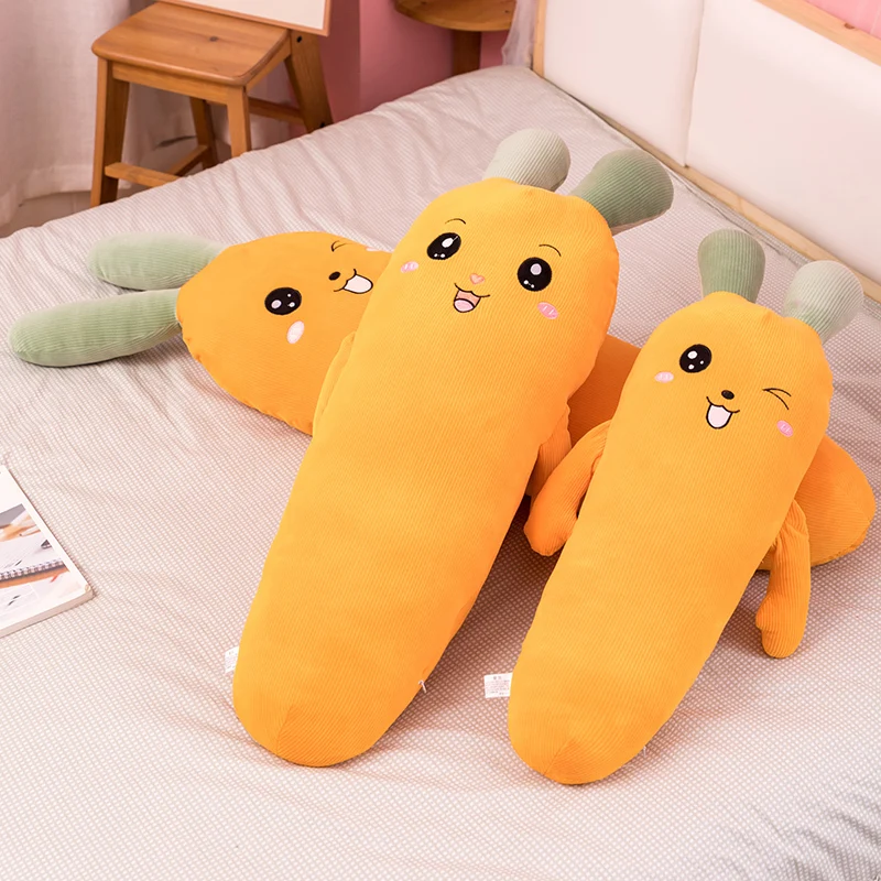 

Cartoon Plant Smile Carrot Plush toy Cute Simulation Vegetable Carrot Pillow Dolls Stuffed Soft Toys for Children Gift