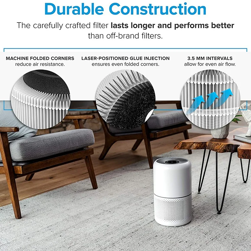 

for LEVOIT Core 300 Air Purifier Replacement Filter, True HEPA Filter, High-Efficiency Activated Carbon Filter Core 300