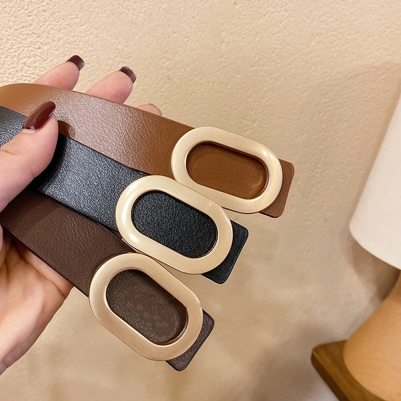 

Designer Belts For Women High Quality Luxury Brand Ladies Students Trouser Black Belt Waist Cummerbunds Waistband Ceinture