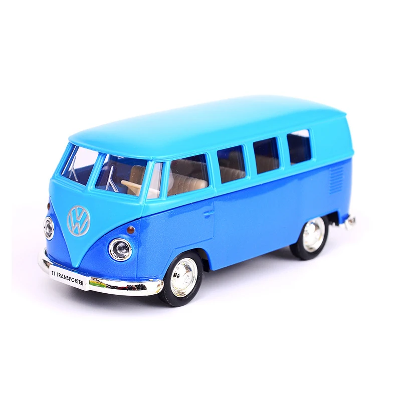 1:36 модель автомобиля литая Volkswagen T1 транспорт автобус игрушка из сплава