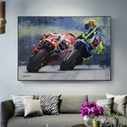 Абстрактная картина маслом, постер на холсте с изображением мотоцикла, постеры, печать, Настенная картина куадроса для гостиной, украшение для дома
