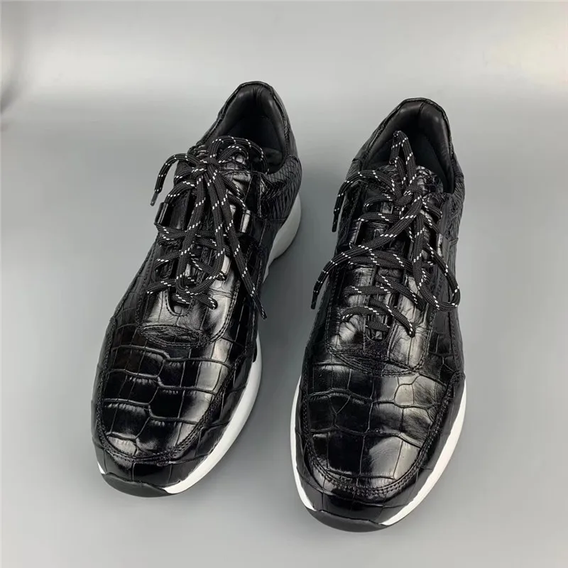 Кроссовки мужские из натуральной крокодиловой кожи повседневная обувь