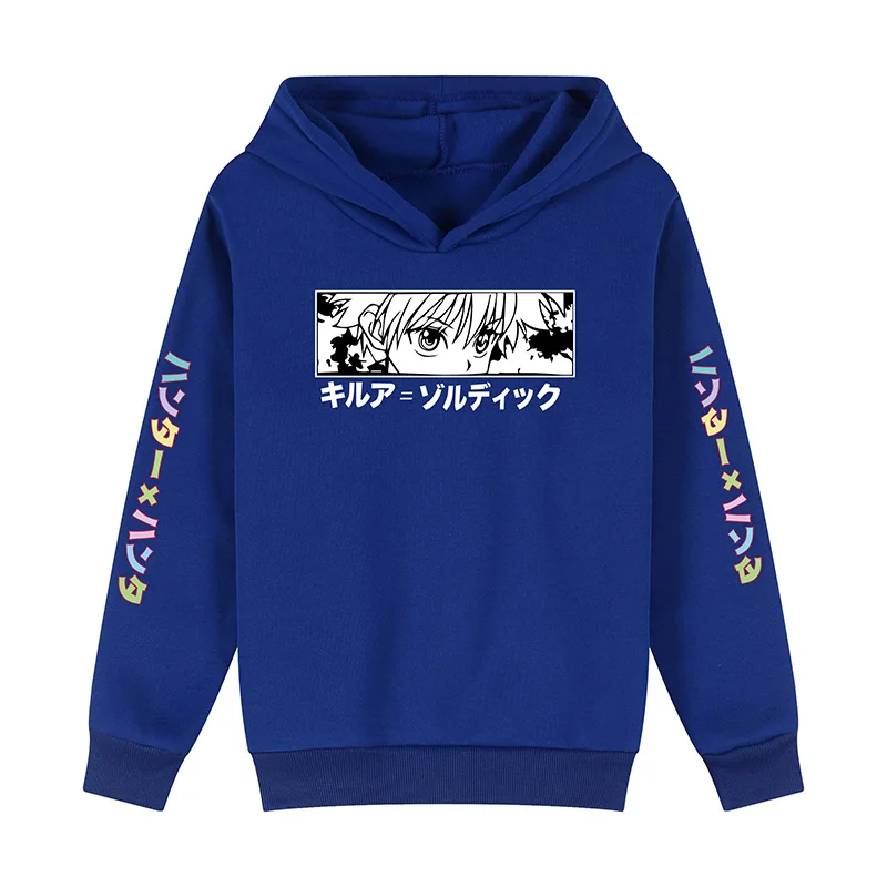 Милые толстовки Hunter X Свитшот Killua Zoldyck Аниме Манга Свободный свитшот с капюшоном
