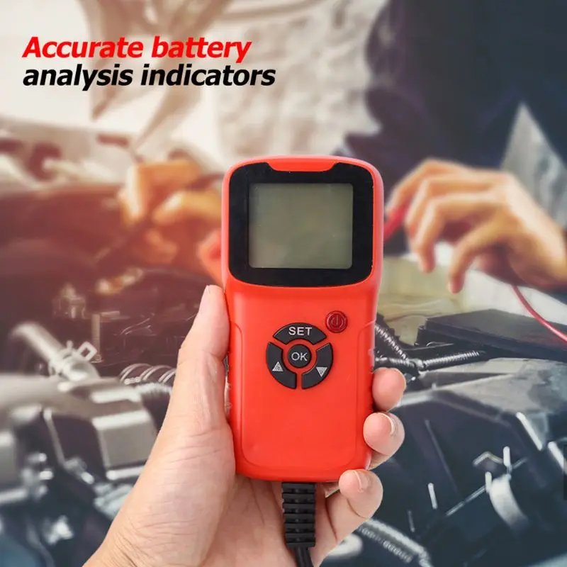 ADigital 12V автомобильный тестер на батарею ЖК-дисплей анализатор для тестирования