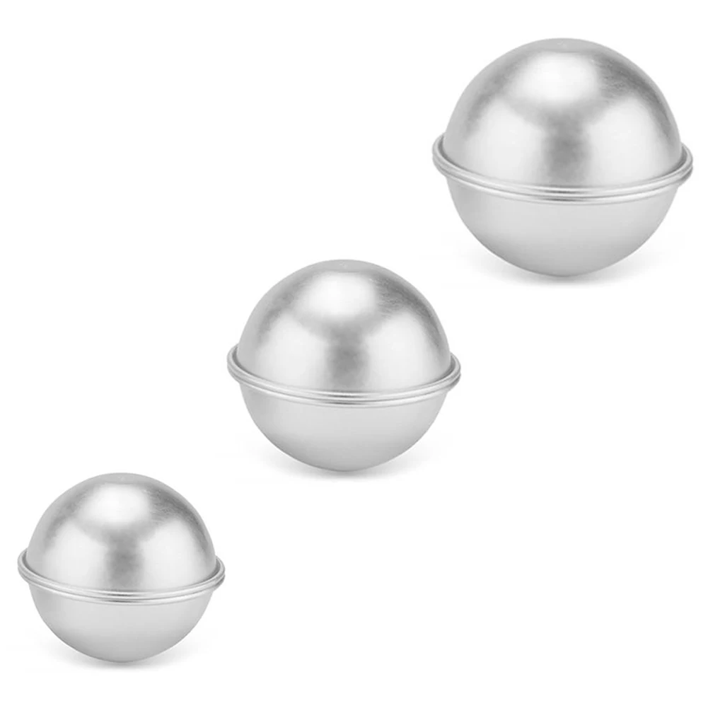 

6PCS Round Aluminium Alloy Bath Bomb Molds DIY Tool Bath Bomb Salt Ball Homemade Crafting Gifts Semicircle Sphere Metal Mold