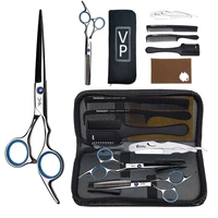 professional hairdressing haircut scissors 6inch 440c barber shop hairdressers cutting thinning tools high quality salon set