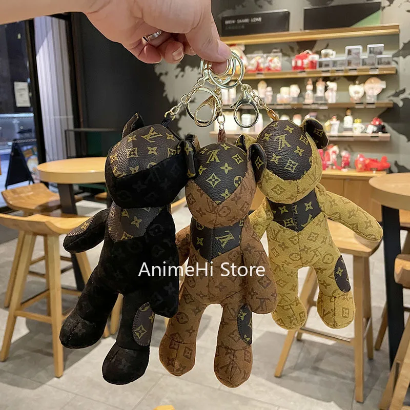 

Брелок для ключей с изображением медведя без лица, фигурка куклы, милый мультяшный брелок с безликим медведем для женщин, мужчин, девушек, те...