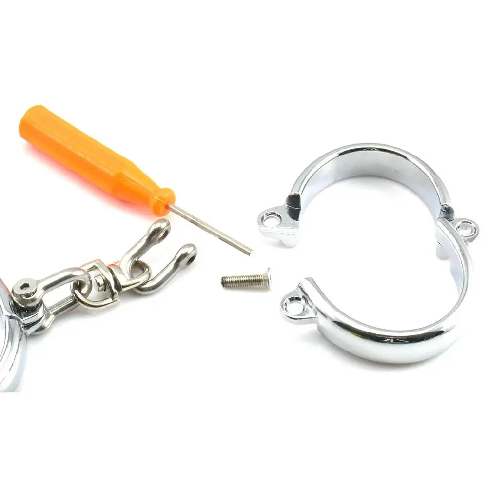 Наручники из нержавеющей стали манжеты на лодыжку с цепью невидимый замок