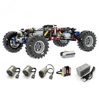 new high tech 4wd off road front suspension system moc building blocks bricks parts kits rc model cars for kids boys diy toys