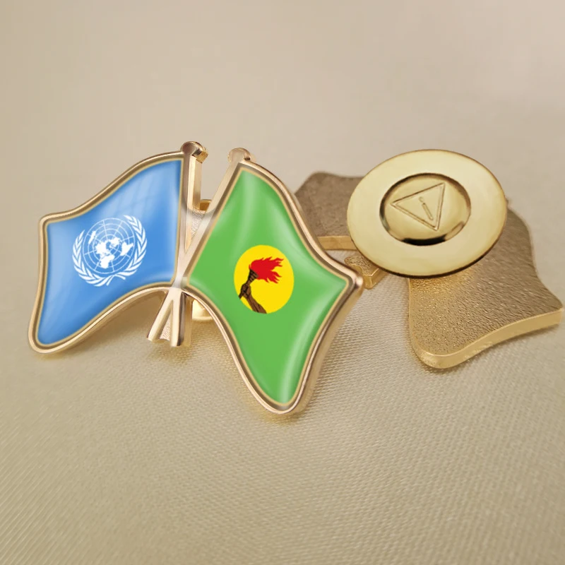 Заир и ООН перекрестные двойные искусственные броши