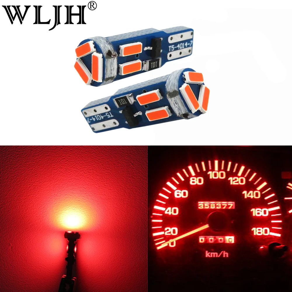 WLJH 100X яркий T5 Клин светодиодные без полярности 286 2721 Замена приборной панели