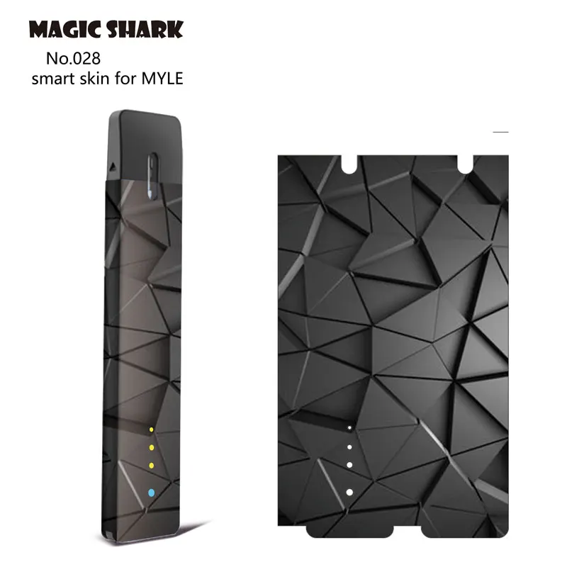 Чехол пленка Magic Shark Flower Wings Spider Man Star Space Skull 2.5D стерео наклейка для Myle Vape 027