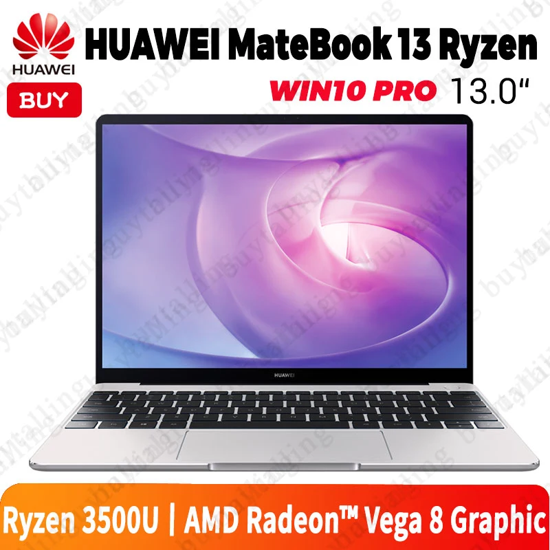 Оригинальный ноутбук HUAWEI MateBook 13 дюймов AMD Ryzen 5 r5 3500U 16 Гб DDR4 512 ГБ SSD Vega 8 графика Windows