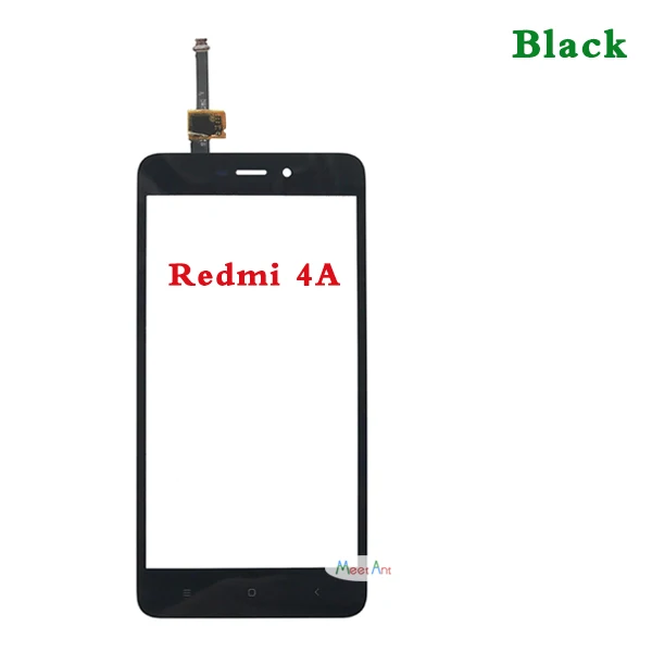 AAA высокое качество 5,0 ''для Xiaomi Redmi 4/4 Pro/4A/4X сенсорный экран дигитайзер сенсор внешняя Передняя стеклянная панель объектива - Цвет: For Redmi 4A Black