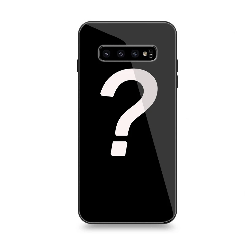 Phone Case Glass For Samsung A10 A20 A30 A40 A50 A60 A70 S7 Edge S8 S9 S10 Plus Cover Korean popular font | Мобильные телефоны и