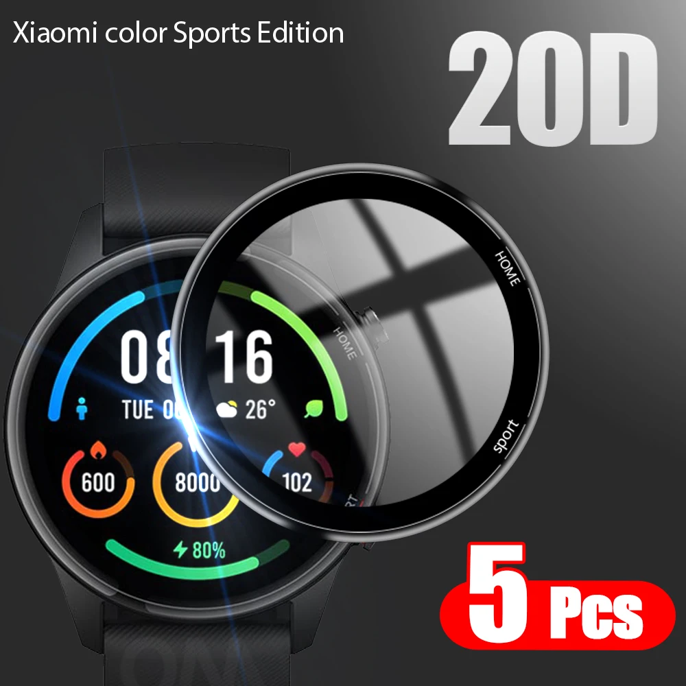 20D Curved Soft Protective Film Cover For Xiaomi Mi Color Sports Edition Smart Watch Global Version Screen Protector (Not Glass full screen protector for xiaomi color sports smart watch hd clear soft nano explosion proof tpu film cover protective not glass