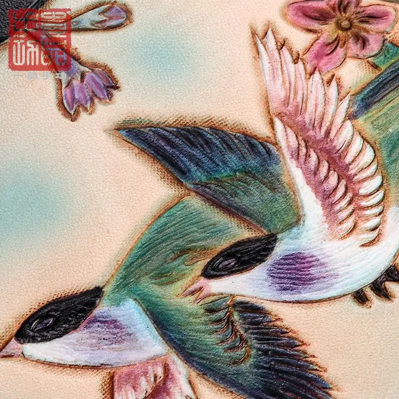 

Handmade Leather Carving Ladies Shoulder Luxury Bag 2021 New Vintage Flowers And Birds Cowhide Women Messenger Bags