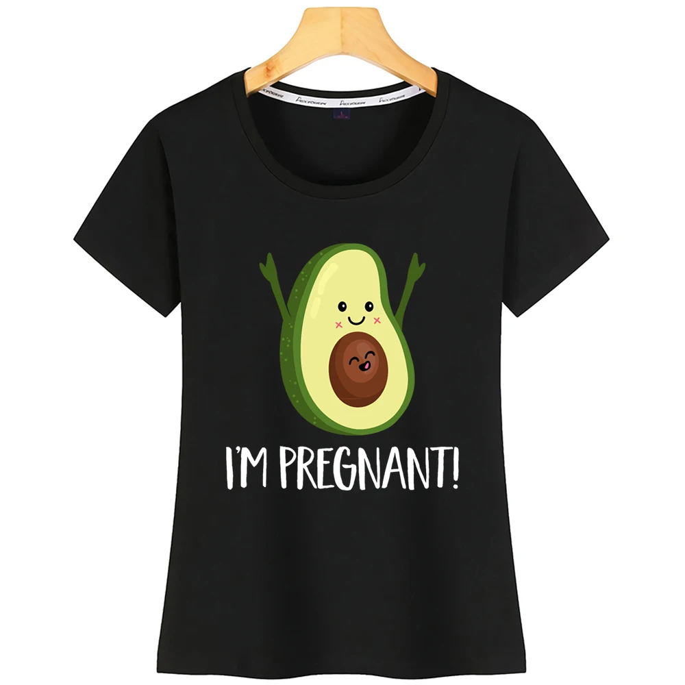 Топы Футболка Для женщин авокадо Im беременных Беременность детского дня