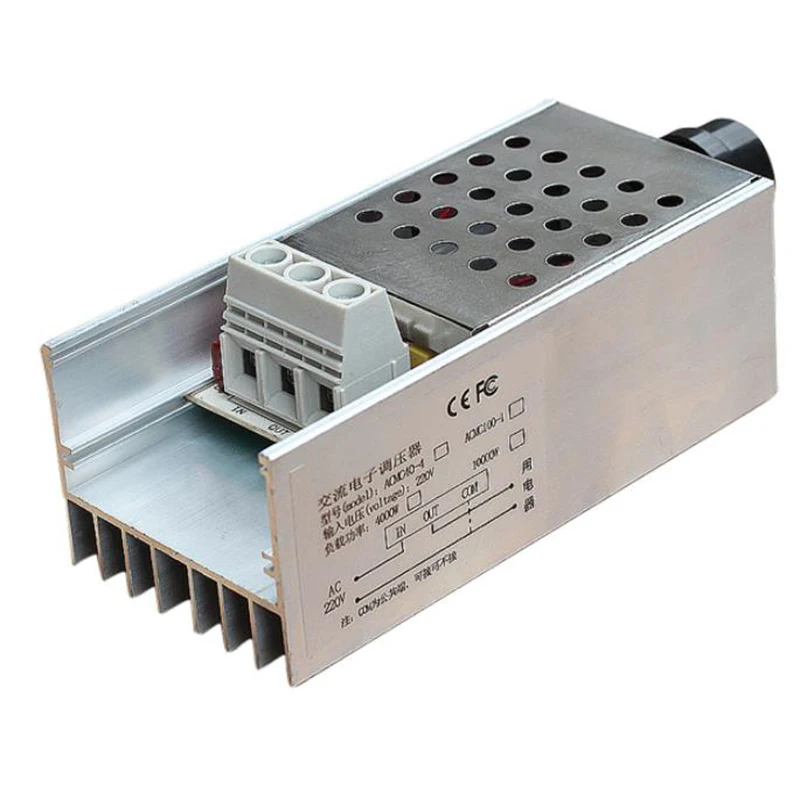 Регулятор напряжения SCR 10000 вт алюминиевый сплав 25 а цифровой дисплей высокой