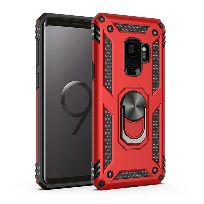 Сверхмощный автомобильный Магнитный бронированный чехол для Samsung Galaxy S9 S8 S10 S20 S21 A6